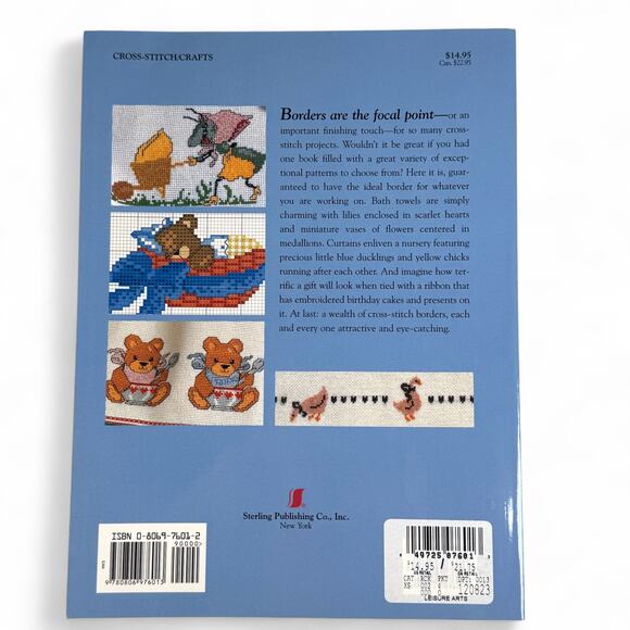 Decorative Cross-Stitch Borders Craft Paperback Sterling Publishing - Picture 2 of 5